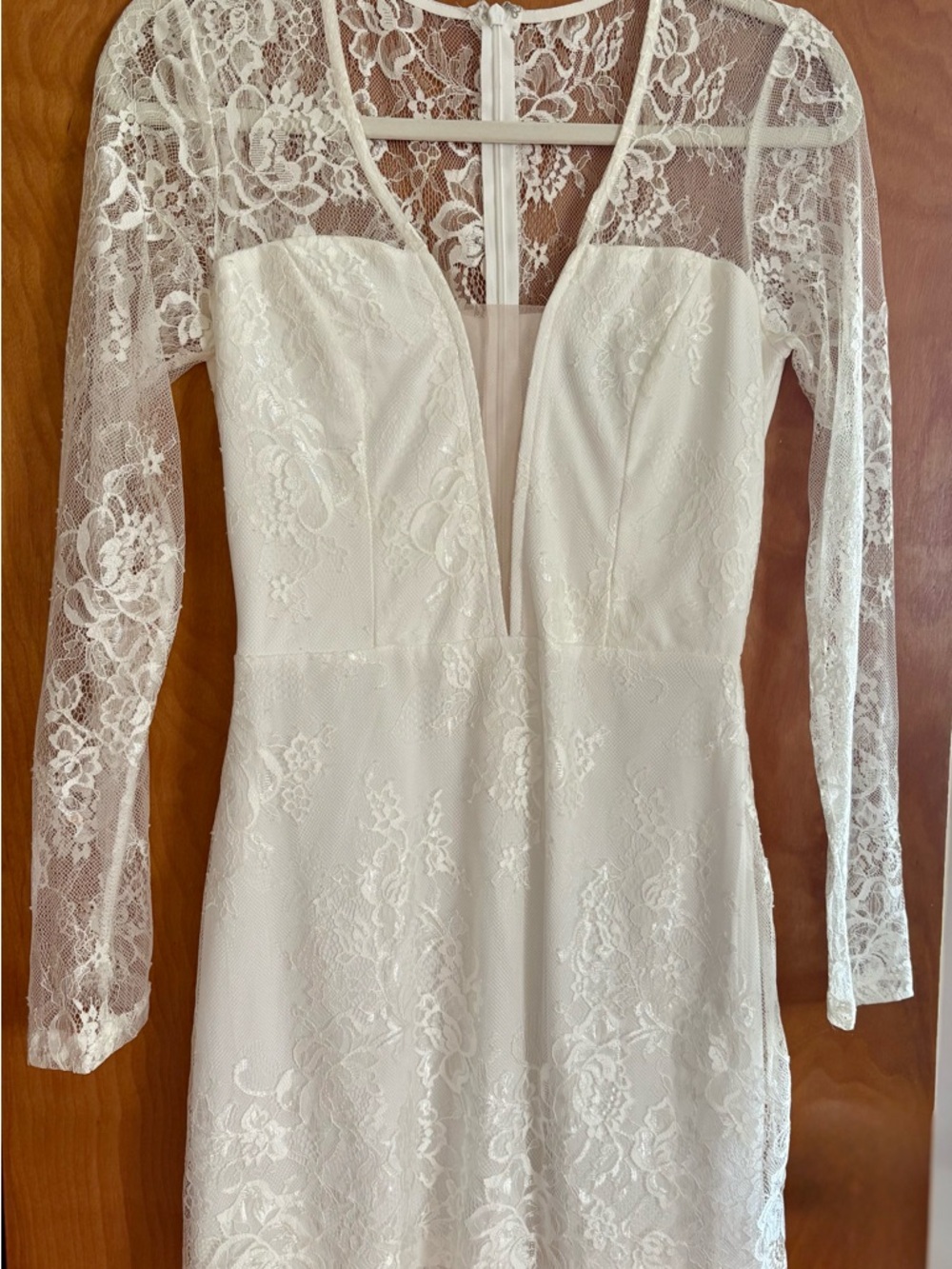 Lulus White Lace Overlay Mini Dress